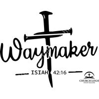 Waymaker with cross Black Thumbnail